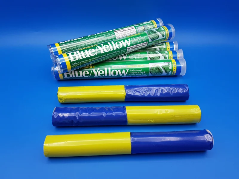 KNEADATITE BLUE/YELLOW “THE GREEN STUFF”